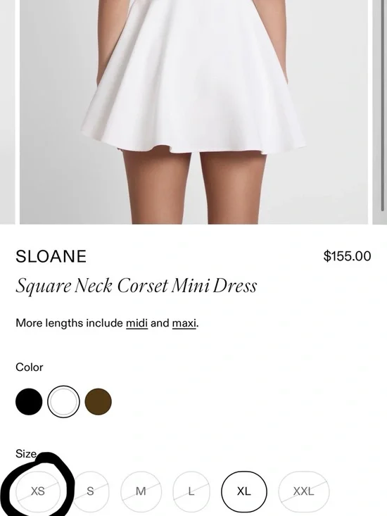 LEAU SLOANE Square Neck Corset Mini Dress - Picture 3 of 3